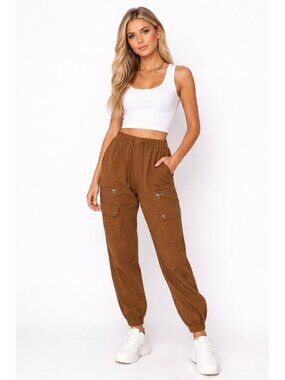 ✨ Banana Republic Brown Tencel Cargo Jogger Pants XS ✨